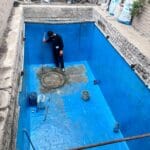 آببندی مخزن آب توسط تیم پارسیان